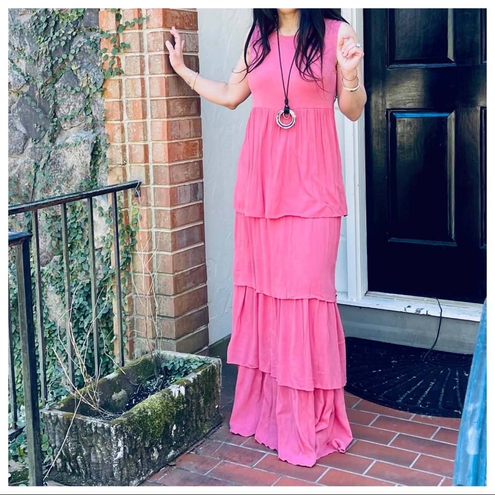 BEAUTIFUL ROSE LAYERED TANK MAXI DRESS - Picture 2 of 8